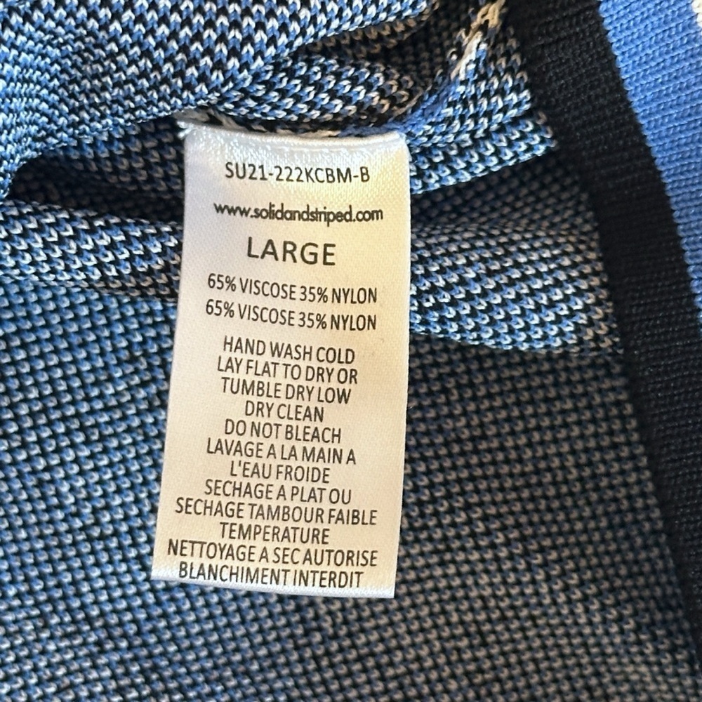 Solid & Striped Mackenzie Checked Stripe Trim Pul… - image 6